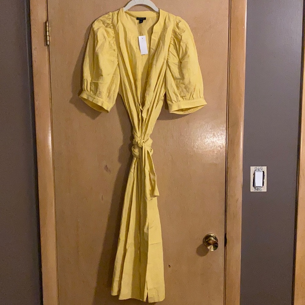 Ann Taylor yellow maxi dress medium